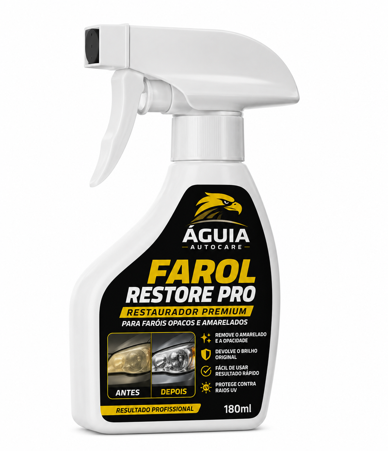 🦅Restaurador Premium para Faróis Opacos e Amarelados Águia Farol Restore Pro™